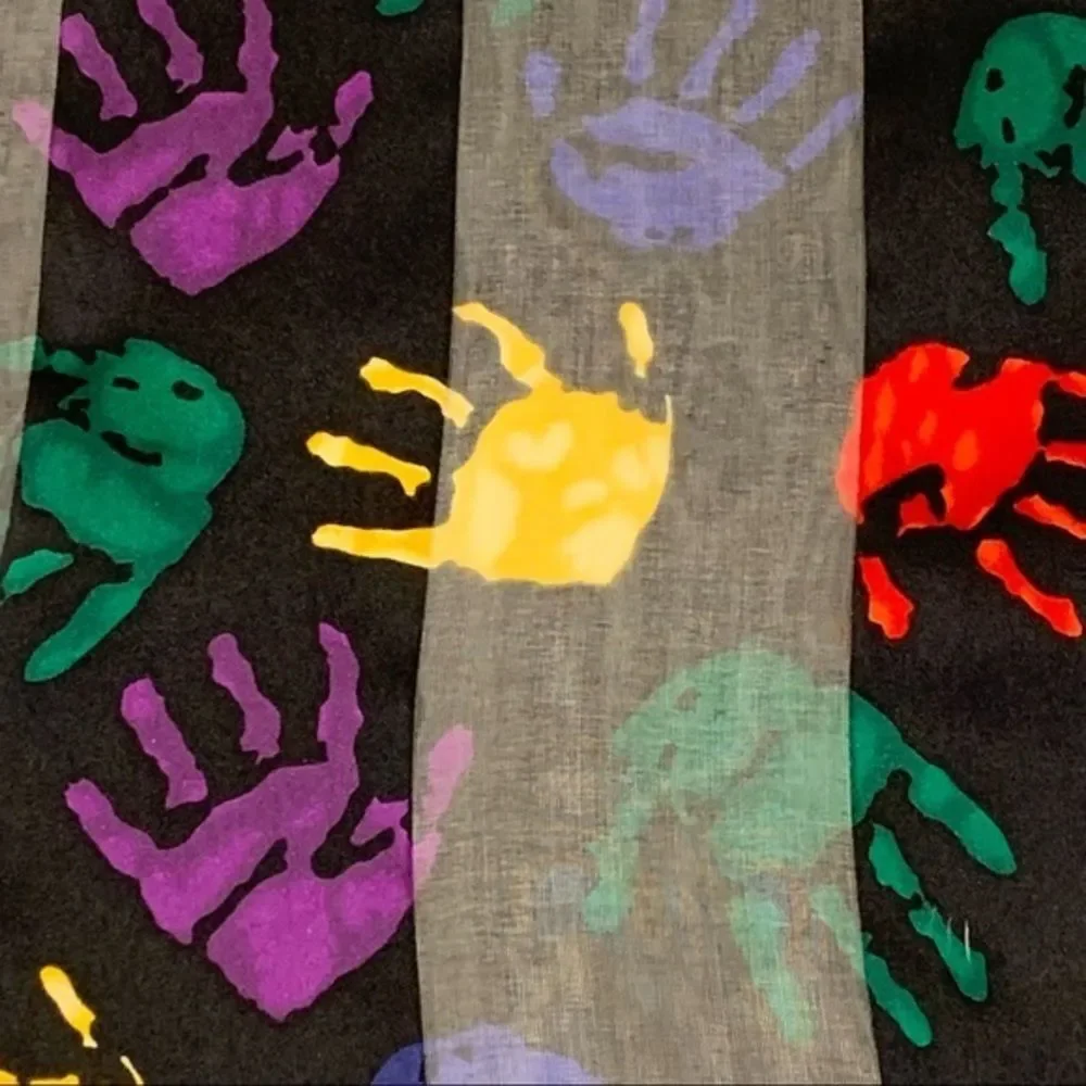 Echo “Save the Children” Silk Scarf With‎ Handprints